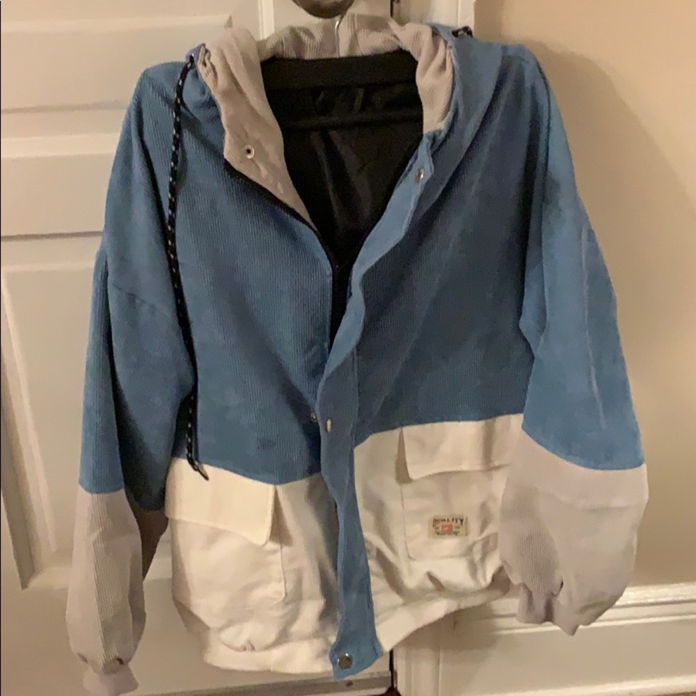 Color block Corduroy jacket